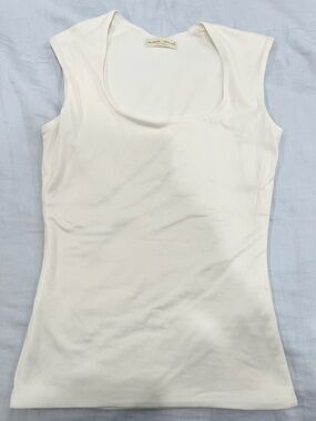 Frankiee & Skylarr Ivory Scoop Neck Tank Top Size S
